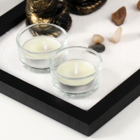 Сад камней Дзен "Ничего не вижу, не слышу, не скажу" с 2мя свечками и аромапалочкой 28х16,5