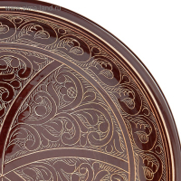 Ляган Риштанская Керамика "Узоры", 25 см, коричневый Ляган Риштанская Керамика "Узоры", 25 см, коричневый