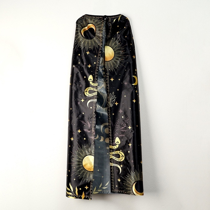 Карнавальный набор &laquo;Лунная ведьма&raquo;: плащ 120 см, шляпа, перчатки, палочка