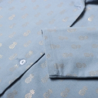 Пижама детская из фланели (рубашка, брюки) KAFTAN "Ананасы", рост 122-128, голубой