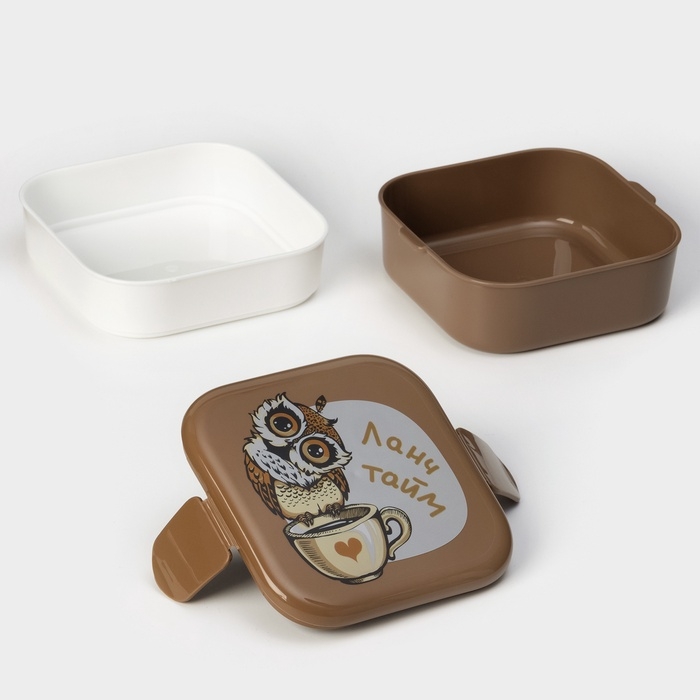 Контейнер для обеда IDEA &laquo;Совы&raquo;, 2 отделения, 400 мл