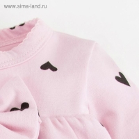 Платье-боди Крошка Я "Сердечки", розовый, рост 80-86 см Платье-боди Крошка Я "Сердечки", розовый, рост 80-86 см