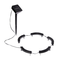 Садовый светильник на солнечной батарее &laquo;Обруч&raquo;, 15 LED, свечение мульти