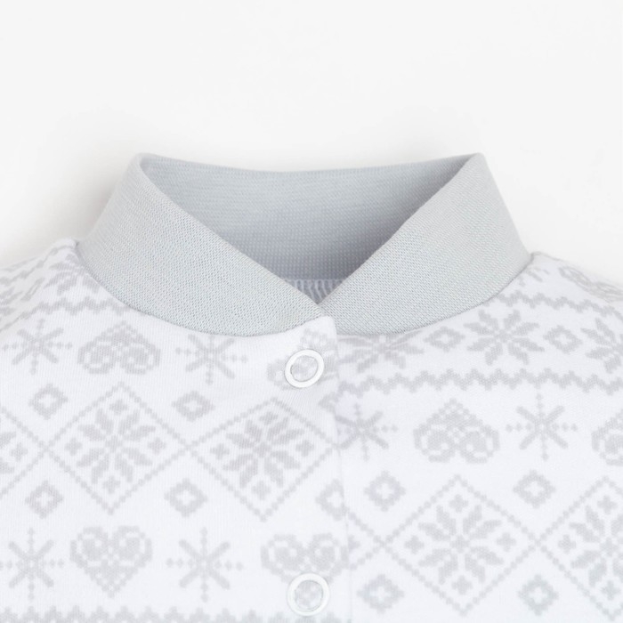 Комбинезон Крошка Я "Снежинка", рост 74-80 см, белый