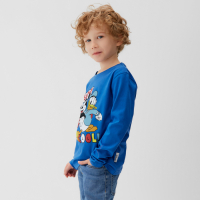 Футболка с длинным рукавом "Микки Маус и друзья", Disney, рост 122-128, синий Футболка с длинным рукавом "Микки Маус и друзья", Disney, рост 122-128, синий