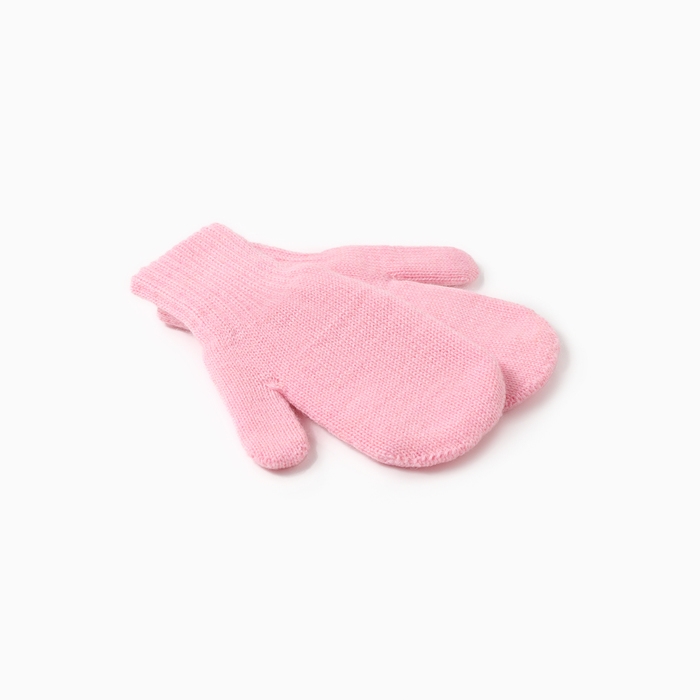 Варежки двойные детские, цвет розовый, р-р 14 Варежки двойные детские, цвет розовый, р-р 14