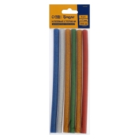 Клеевые стержни ТУНДРА, 11 х 200 мм, разноцветные с блестками, 6 шт. Клеевые стержни ТУНДРА, 11 х 200 мм, разноцветные с блестками, 6 шт.