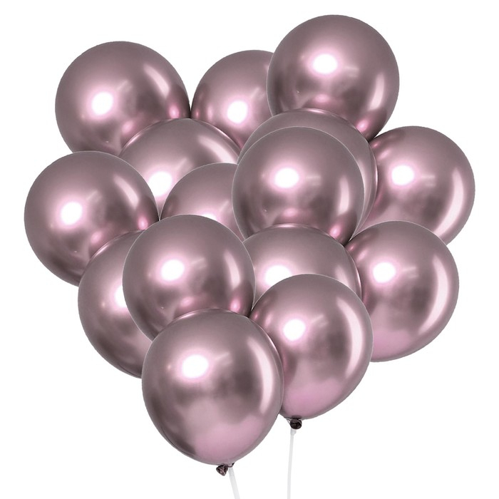 Шар латексный 12" &laquo;Хром&raquo;, металл, набор 50 шт., цвет сиреневый