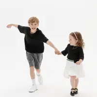 Футболка детская оверсайз Teezer, черная, 8 лет