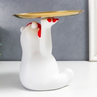 Сувенир полистоун подставка "Белый медвежонок в красных наушниках" d=17 см 18х12х15,5 см Сувенир полистоун подставка "Белый медвежонок в красных наушниках" d=17 см 18х12х15,5 см