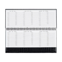 Планинг датированный 2025 года, 64 листа, Attomex. Arkona, твердая обложка бумвинил с поролоном, блок 70 г/м2, чёрный, 294 х 142мм