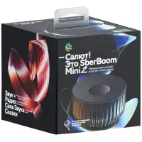 Умная колонка SberBoom Mini 2, черная Умная колонка SberBoom Mini 2, черная