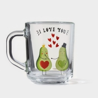 Набор для завтрака &laquo;Авокадо&raquo;, 3 предмета: кружка 200 мл, салатник 450 мл, тарелка, рисунок микс