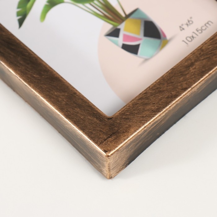 Фоторамка пластик на 5 фото 10х15 13х12 Фоторамка пластик на 5 фото 10х15 13х12 "Денежное дерево" темное золото 45х35х2,5 см