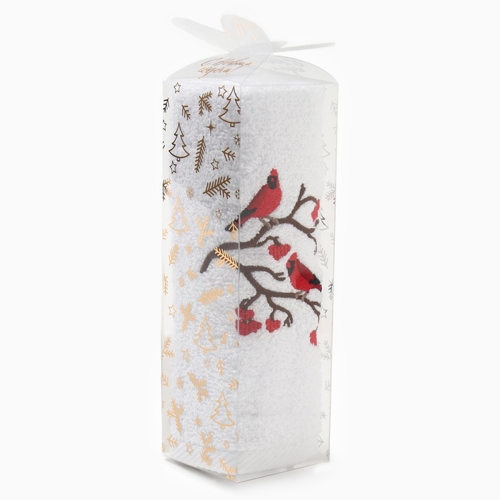 Новый год. Полотенце махровое Этель Новый год. Полотенце махровое Этель "Птицы" 30х60 см, 340 г/м2, 100% хл