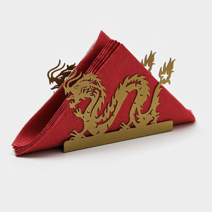 Салфетница Magistro «Дракон», 14×4×9 см, цвет золотой Салфетница Magistro «Дракон», 14×4×9 см, цвет золотой