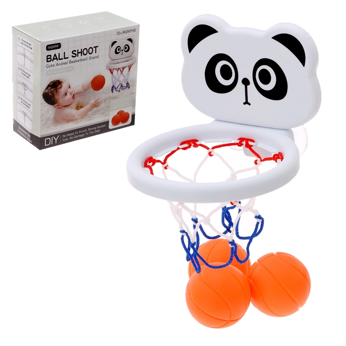 Баскетбольный набор для ванны «Панда», 3 мяча Баскетбольный набор для ванны «Панда», 3 мяча