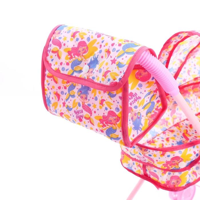 Коляска для кукол с сумкой &laquo;Русалка&raquo; универсальная, металлический каркас