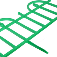 Ограждение декоративное, 40 &times; 310 см, 5 секций, пластик, зелёное