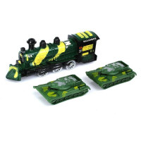 Паровоз инерционный «Военный», с танками, цвета МИКС Паровоз инерционный «Военный», с танками, цвета МИКС