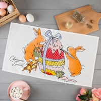 Полотенце Доляна &laquo;Пасхальные яйца&raquo; 35х60 см, 100% хлопок, вафля