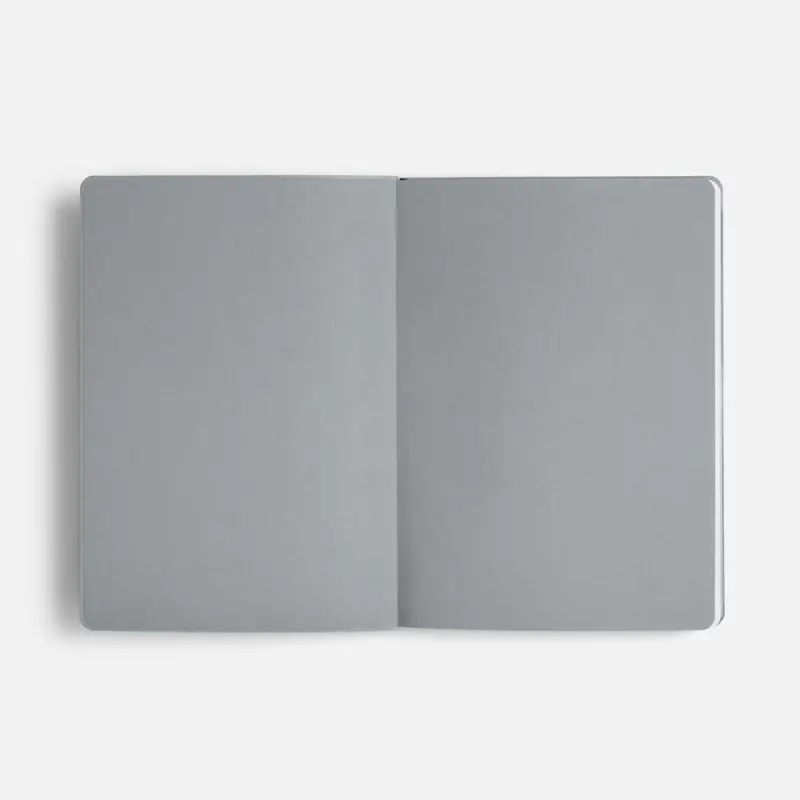 Ежедневник Doppio, недатированный, черный с серым