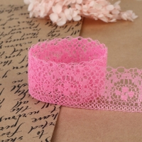 Кружево капроновое, 35 мм × 10 ± 1 м, цвет розовый Кружево капроновое, 35 мм × 10 ± 1 м, цвет розовый