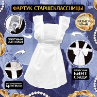 Карнавальный набор «Умная старшеклассница»: фартук р. 40–46, банты 2 шт., гольфы Карнавальный набор «Умная старшеклассница»: фартук р. 40–46, банты 2 шт., гольфы