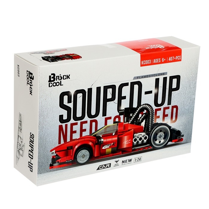 Конструктор «Гонка. Пламенный циклон», 407 деталей Конструктор «Гонка. Пламенный циклон», 407 деталей