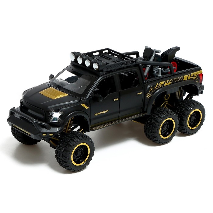 Джип металлический, 1:24, инерционный, открываются двери, капот, багажник, цвет чёрный Джип металлический, 1:24, инерционный, открываются двери, капот, багажник, цвет чёрный