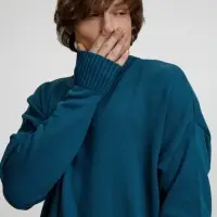 Джемпер оверсайз унисекс Stated в сумке, синий (морская волна), размер S/M Джемпер оверсайз унисекс Stated в сумке, синий (морская волна), размер S/M