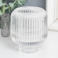 Подсвечник стекло "Галла" двухсторонний d- 5 и 2,2 см прозрачный 6,5х6,5х8,5 см Подсвечник стекло "Галла" двухсторонний d- 5 и 2,2 см прозрачный 6,5х6,5х8,5 см