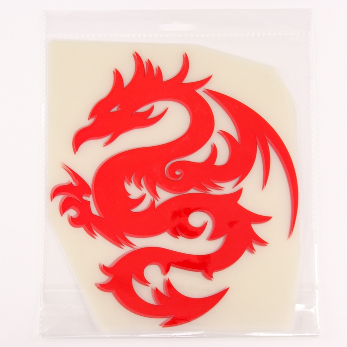 Термотрансфер &laquo;Дракон&raquo;, цвет красный, набор 10 шт.