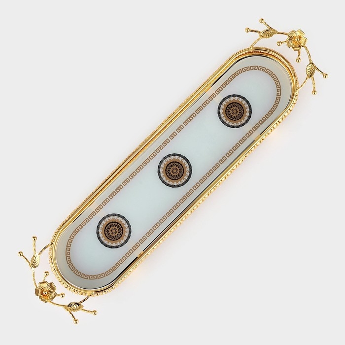 Подставка для десертов &laquo;Веер&raquo;, 45&times;13&times;6 см, цвет металла золотой