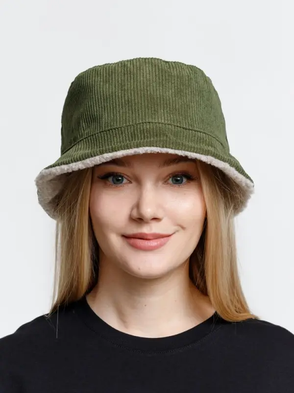 Панама Bucket двусторонняя, хаки с бежевым, размер S/M Панама Bucket двусторонняя, хаки с бежевым, размер S/M