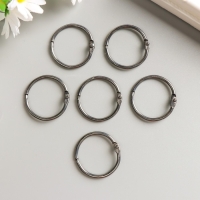 Кольца для творчества (для фотоальбомов) "Чёрное" внутр. d= 2,5 см внешн. d=3 см набор 6 шт Кольца для творчества (для фотоальбомов) "Чёрное" внутр. d= 2,5 см внешн. d=3 см набор 6 шт