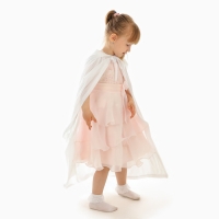 Карнавальный плащ детский, плюш белый, длина 100 см Карнавальный плащ детский, плюш белый, длина 100 см