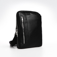 Сумка мужская через плечо TEXTURA, искусственная кожа, цвет чёрный