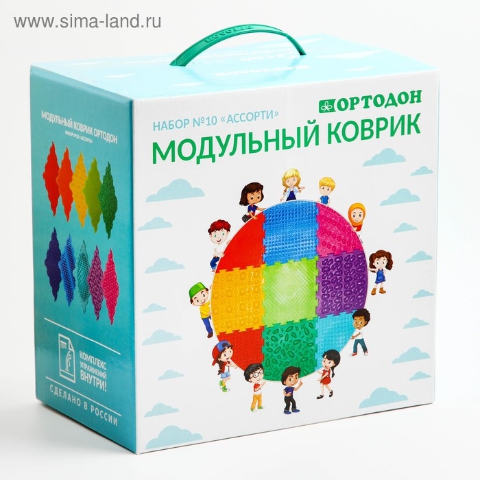 Модульный массажный коврик ОРТОДОН, набор №10 &laquo;Ассорти&raquo;