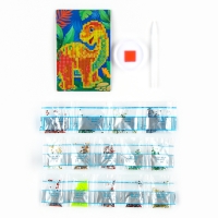 Алмазная мозаика для детей со светящимися стразами &laquo;Динозавр&raquo;, 10 х 15 см, набор для творчества