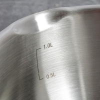 Ковш &laquo;Аврора&raquo;, 1,6 л, d=16 см, капсульное дно, стеклянная крышка, индукция