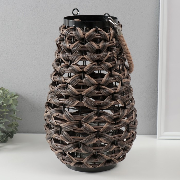 Подсвечник пластик на 1 свечу Подсвечник пластик на 1 свечу "Вязка" 13х23х37 см