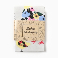 Набор кухонных полотенец Доляна "Happy easter" 2 шт, 28х46 см, рогожка, 100% хлопок, 160г/м2 Набор кухонных полотенец Доляна "Happy easter" 2 шт, 28х46 см, рогожка, 100% хлопок, 160г/м2