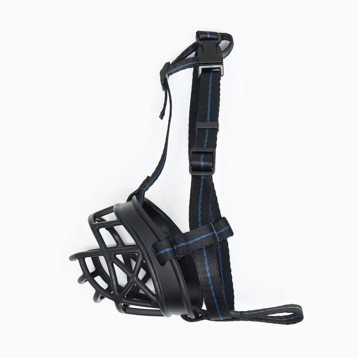 Намордник для собак №1 с трехсторонним ремешком, каучук, ДН 6 см, ОМ 22 см, чёрный Намордник для собак №1 с трехсторонним ремешком, каучук, ДН 6 см, ОМ 22 см, чёрный