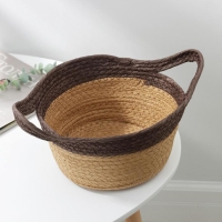 Корзина для хранения плетёная ручной работы Доляна «Гарден», с ручками, 32×24×17 см, цвет коричневый Корзина для хранения плетёная ручной работы Доляна «Гарден», с ручками, 32×24×17 см, цвет коричневый