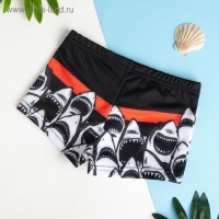 Плавки купальные для мальчика KAFTAN «Акулы», рост 110-116 (32), цвет чёрный Плавки купальные для мальчика KAFTAN «Акулы», рост 110-116 (32), цвет чёрный