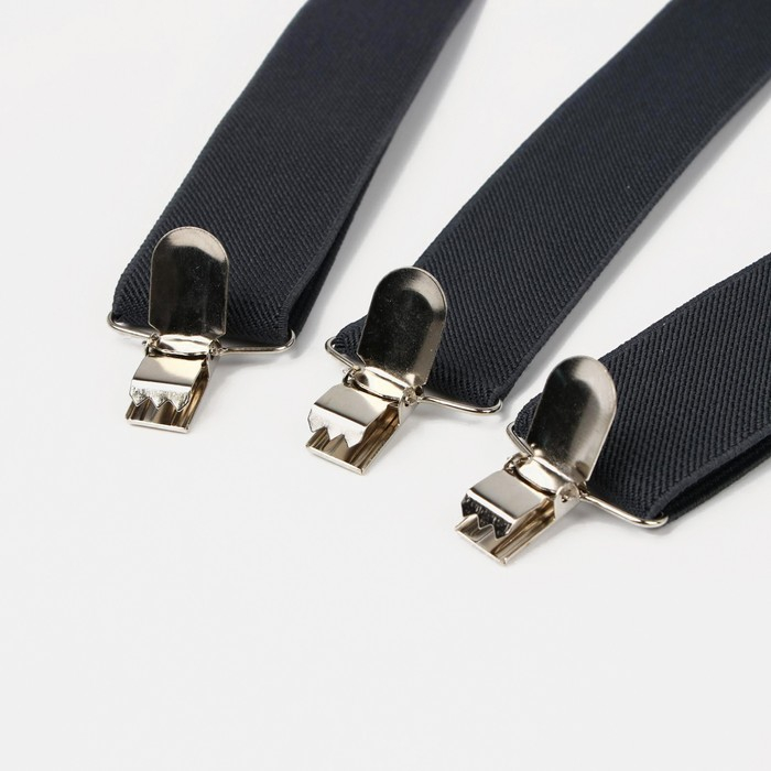 Подтяжки взрослые, ширина 3,5 см, цвет тёмно-серый Подтяжки взрослые, ширина 3,5 см, цвет тёмно-серый