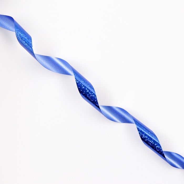 Лента голографическая для декора и подарков, синяя, 2 см х 50 м Лента голографическая для декора и подарков, синяя, 2 см х 50 м