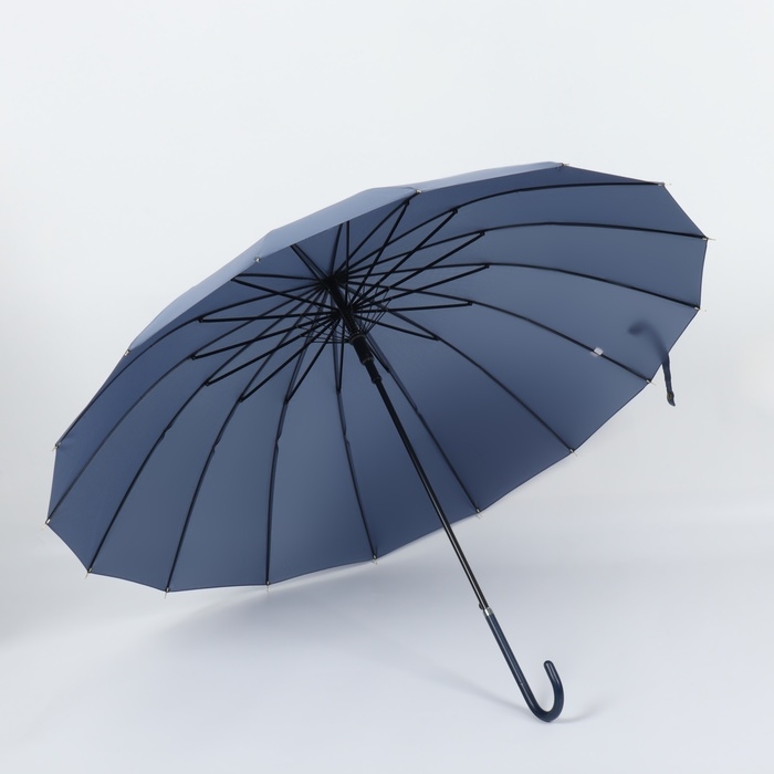 Зонт - трость полуавтоматический &laquo;Однотон&raquo;, эпонж, 16 спиц, R = 53/60 см, D = 120 см, цвет МИКС