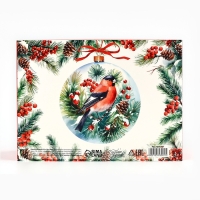 Коробка подарочная новогодняя складная &laquo;Снегири&raquo;, 25 х 18 х 10 см, Новый год